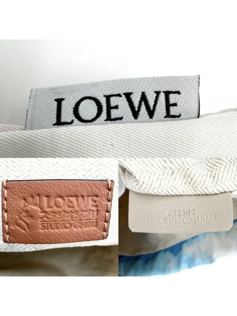 Loewe Pouch Studio Ghibli Collaboration Drawstring Howl's Moving Castle Cotton